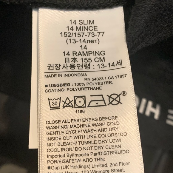 GAP Girl’s 14 Slim Black Vegan Leather Pants - Picture 9 of 10